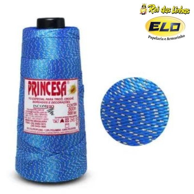 LINHA PRINCESA C/ BRILHO-3229 AZUL ROYAL C/OURO
