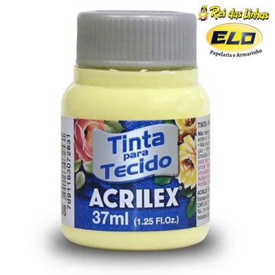 TINTA TECIDO ACRILEX 37ML-808 AMARELO BEBE