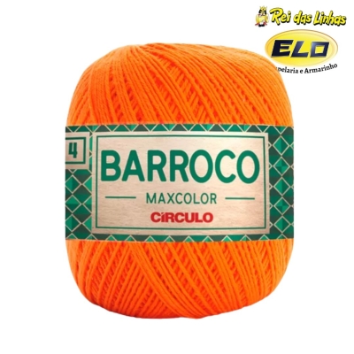 BARBANTE BARROCO MAXCOLOR N.4 200G-4456 LARANJA