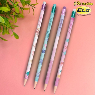 LAPIS LEO E LEO HB C/ BORRACHA FUNDO DO MAR-