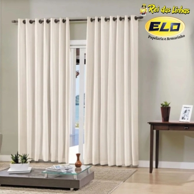 CORTINA BELLA JANELA 360X250 PRATIKA LISA SLIM-