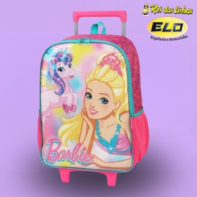 MOCHILA CARRINHO LUXCEL BARBIE SEREIA IC39972BB-PINK