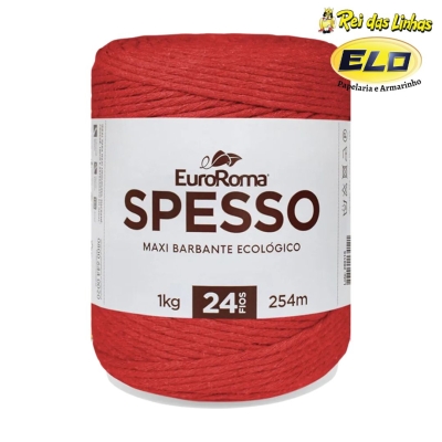 BARBANTE EURO ROMA SPESSO 1KG N.24-1000 VERMELHO