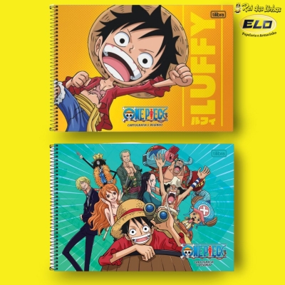CADERNO TILIBRA CARTOGRAFIA C/D 80FLS ONE PIECE-