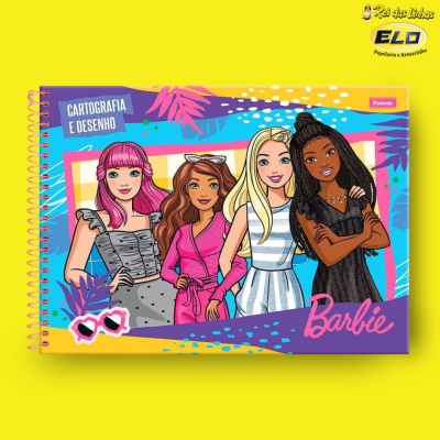 CADERNO FORONI CARTOGRAFIA C/D 80FLS BARBIE-